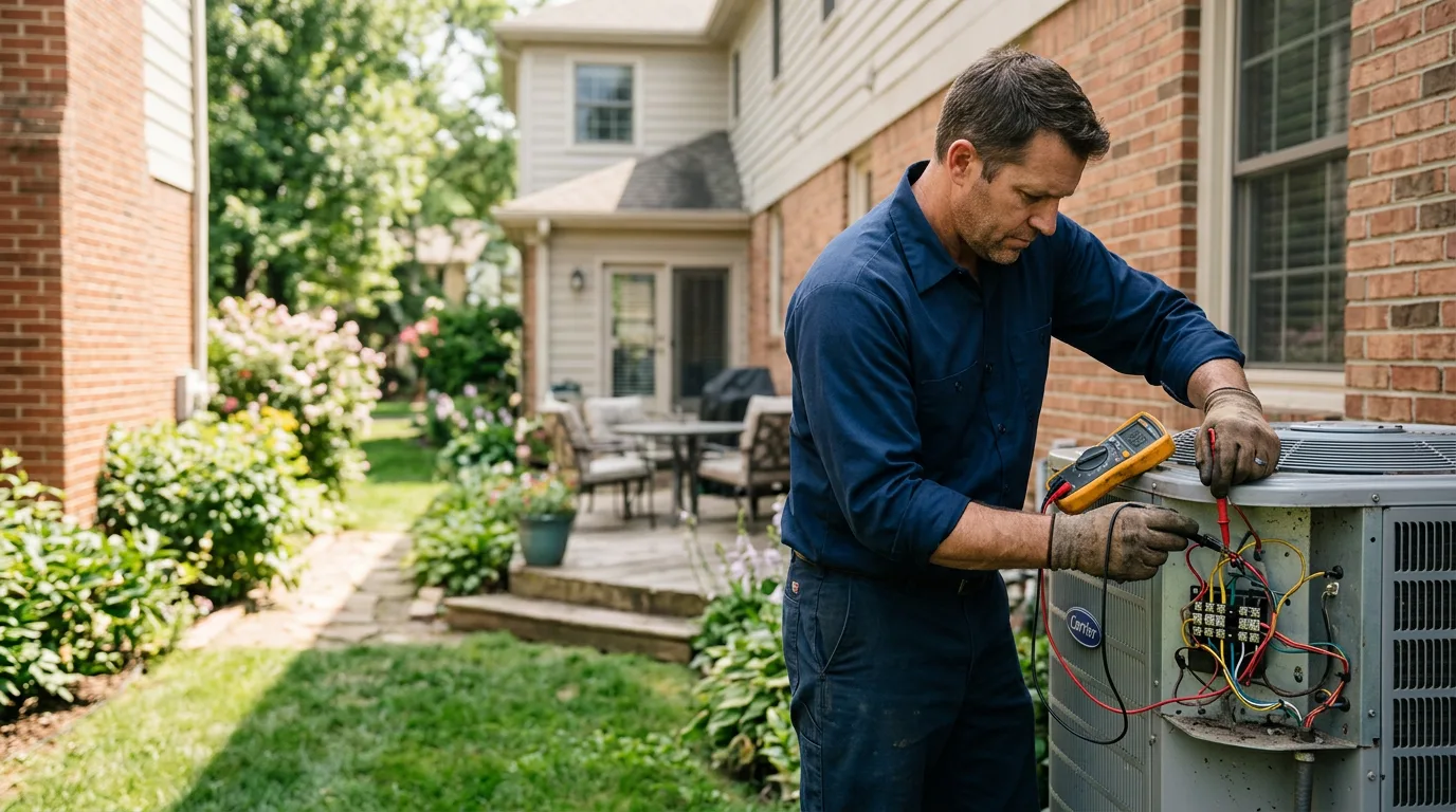 HVAC technician working near Bartlett, TX